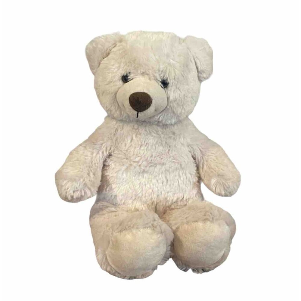 Build A Bear White Swirl Happy Hugs Cream Brown Nose Teddy Bear Plush 16" BABW